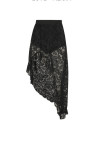 NATALIE LACE BLACK MIDI SKIRT